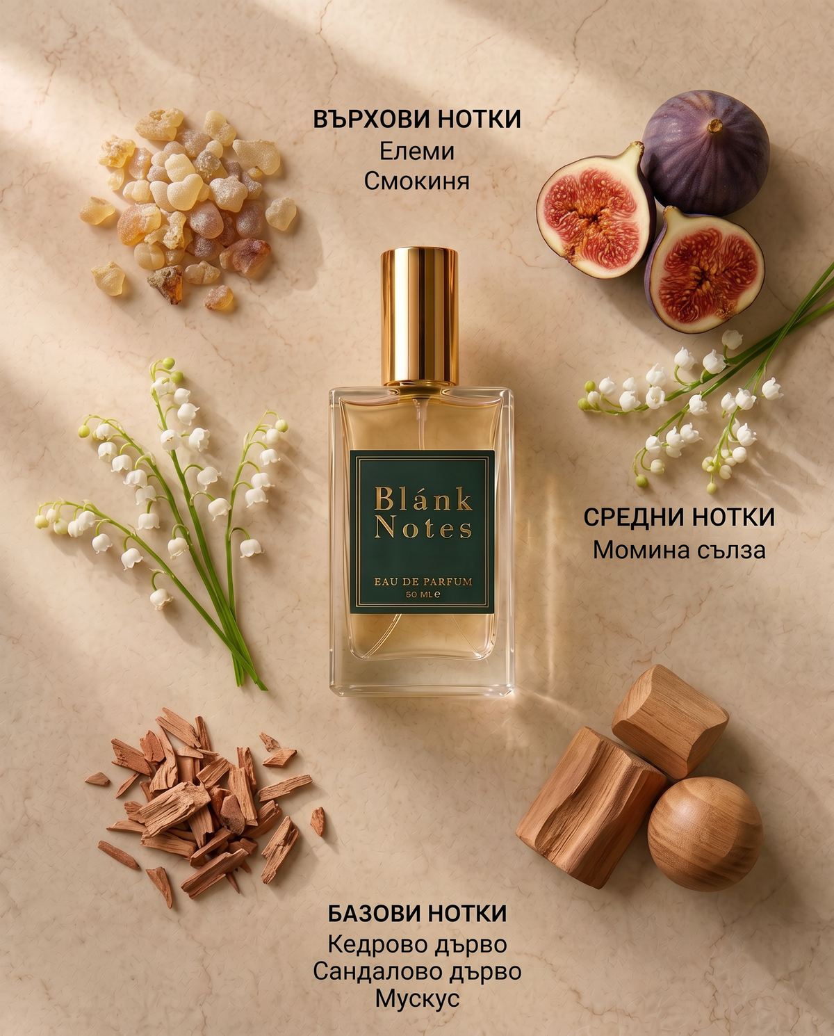 Унисекс Blánk Notes No. 308 - Сандалово дърво и смокиня